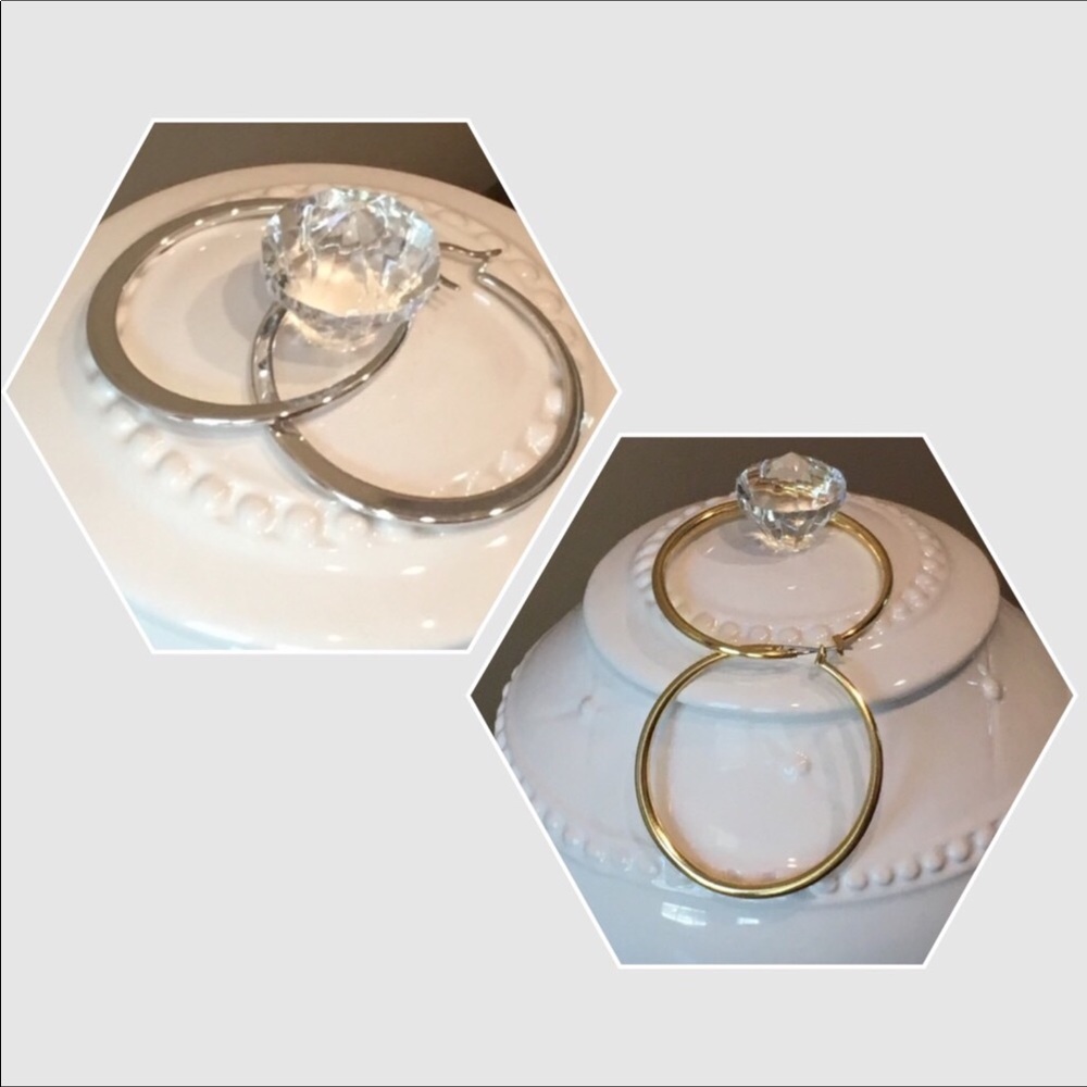 Gold and Silver Earrings Bundle (Lot of Two) - Picture 3 of 8
